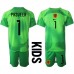 Günstige Niederlande Remko Pasveer #1 Torwart Babykleidung Heim Fussballtrikot Kinder WM 2022 Kurzarm (+ kurze hosen)